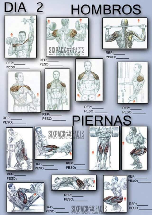 Ejercicio de piernas y hombros